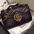 Gucci GG Marmont matelassé leather shoulder bag black 31cm